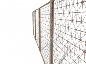 low poly modular fence 12 3D Model