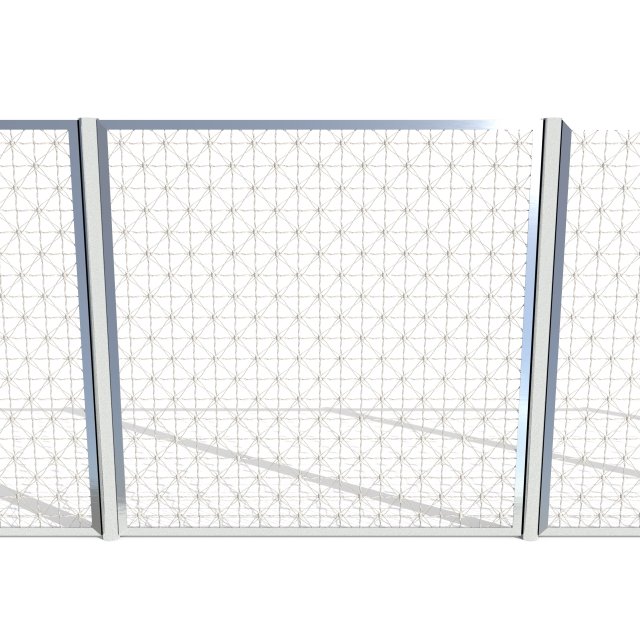 low poly modular fence 13 3D Model .c4d .max .obj .3ds .fbx .stl .blend 