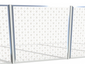 low poly modular fence 13 3D Model