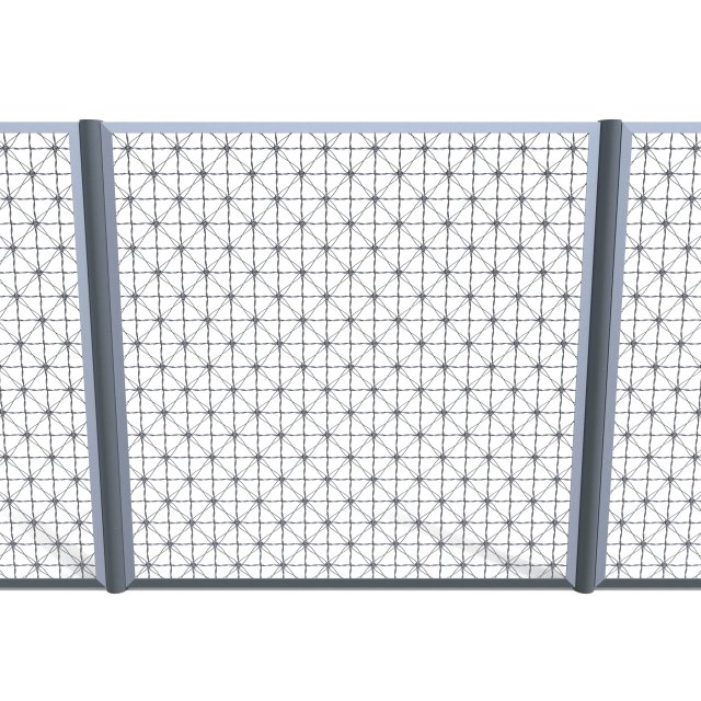 low poly modular fence 14 3D Модель .c4d .max .obj .3ds .fbx .stl .blend