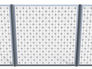 low poly modular fence 14 3D Model