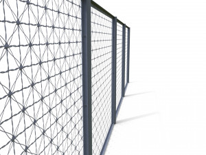 low poly modular fence 14 3D Model