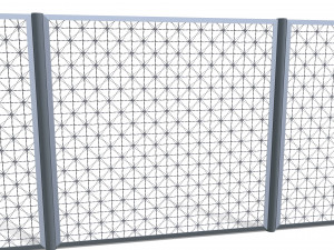 low poly modular fence 14 3D Model