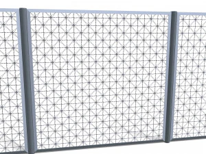 low poly modular fence 14 3D Model