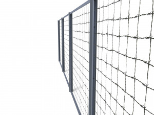 low poly modular fence 15 3D 模型