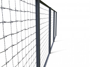 low poly modular fence 15 3D 模型