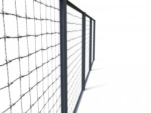 low poly modular fence 15 3D Model