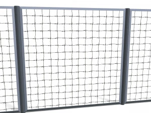 low poly modular fence 15 3D Model