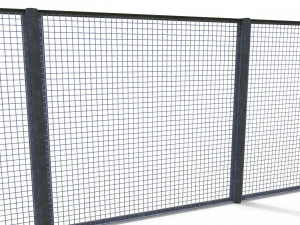 low poly modular fence 17 3D Model