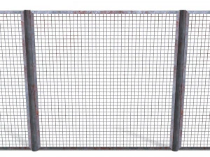 low poly modular fence 18 3D Model