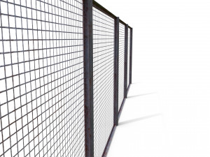 low poly modular fence 18 3D Model