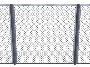 low poly modular fence 19 3D Model