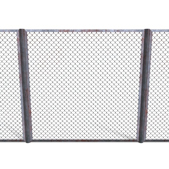 low poly modular fence 20 Model 3D .c4d .max .obj .3ds .fbx .stl .blend 