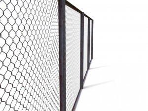 low poly modular fence 20 Model 3D