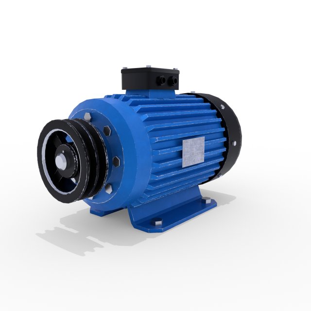 electric motor 1 3D Модель .c4d .max .obj .3ds .fbx .stl .blend 