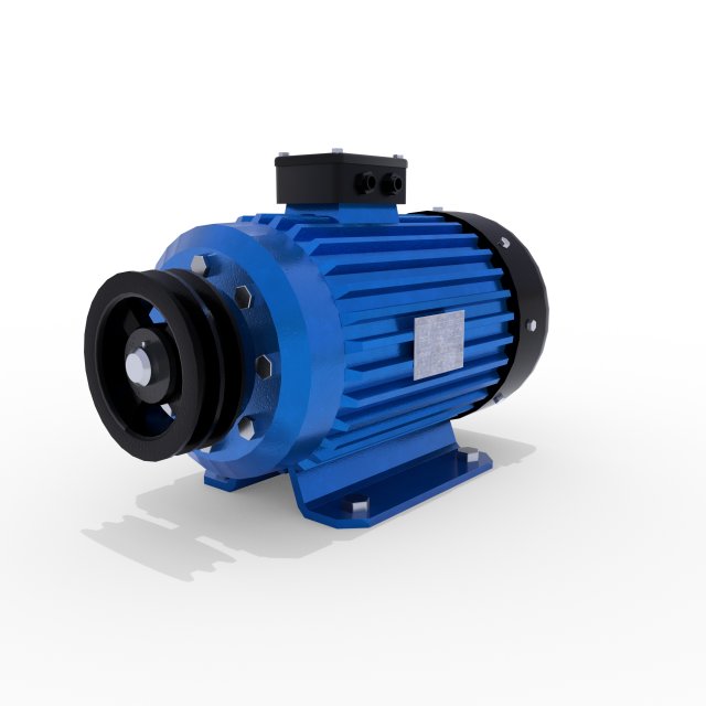 electric motor 2 Model 3D .c4d .max .obj .3ds .fbx .stl .blend 