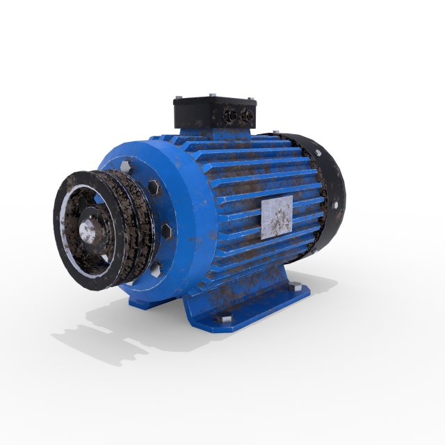 electric motor 3 3D Модель .c4d .max .obj .3ds .fbx .stl .blend 