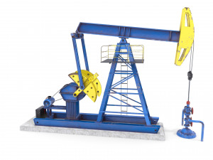 oil pumpjack 1 3D Model