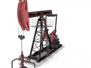 oil pumpjack 2 3D Model