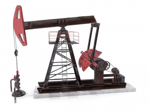 oil pumpjack 2 3D Model