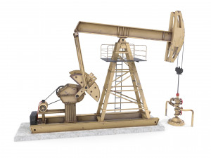 oil pumpjack 3 Model 3D