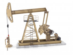 oil pumpjack 3 Model 3D