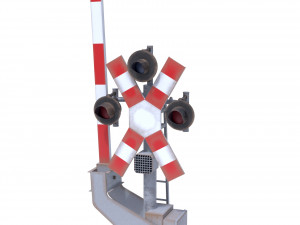 rail crossing traffic light pack 2 Modèle 3D