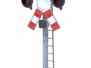 rail crossing traffic light pack 2 Modèle 3D