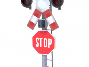 rail crossing traffic light pack 2 Modèle 3D