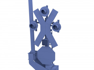rail crossing traffic light pack 2 Modèle 3D