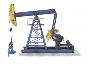 oil pumpjack weathered 1 3D Модель