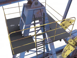 oil pumpjack weathered 1 3D Model