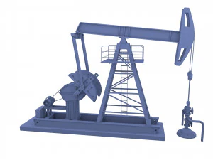 oil pumpjack weathered 1 3D Model