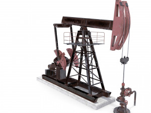 oil pumpjack weathered 2 Modelo 3D