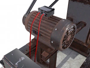 oil pumpjack weathered 2 3D Model