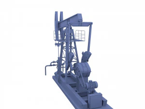 oil pumpjack weathered 2 3D Model