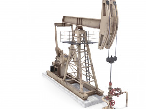 oil pumpjack weathered 3 Modelo 3D