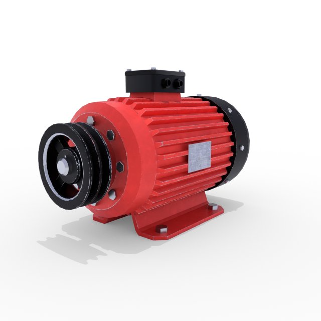 electric motor 6 3D 模型 .c4d .max .obj .3ds .fbx .stl .blend 