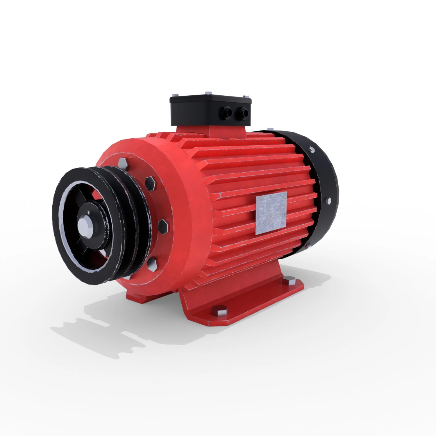 electric motor 6 3D Model .c4d .max .obj .3ds .fbx .stl .blend 