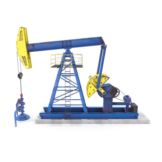 oil pumpjack animated 1 3D Модель .c4d .max .obj .3ds .fbx .stl .blend 