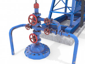 oil pumpjack animated 1 3D Модель