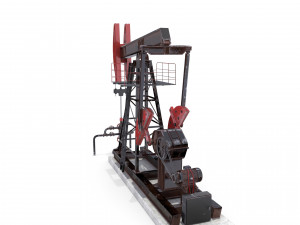oil pumpjack animated 2 3D 모델