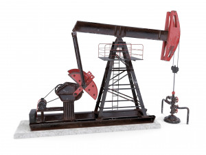 oil pumpjack animated 2 3D 모델