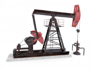 Pumpjack de &oacute;leo animado 2 Modelo 3D