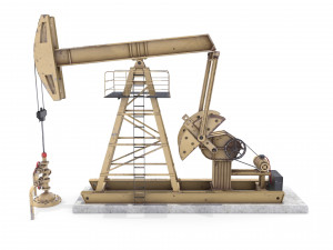 oil pumpjack animated 3 3D मॉडल