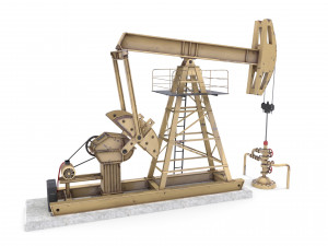 oil pumpjack animated 3 Modelo 3D