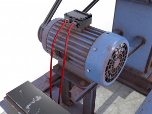 oil pumpjack animated weathered 1 3D Model