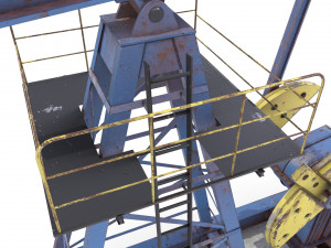 oil pumpjack animated weathered 1 3D Model