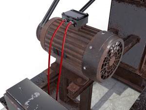 oil pumpjack animated weathered 2 Modelo 3D
