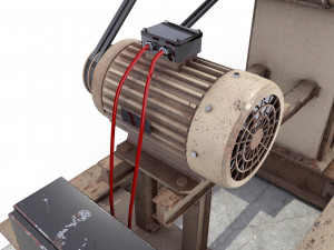 oil pumpjack animated weathered 3 3D Model